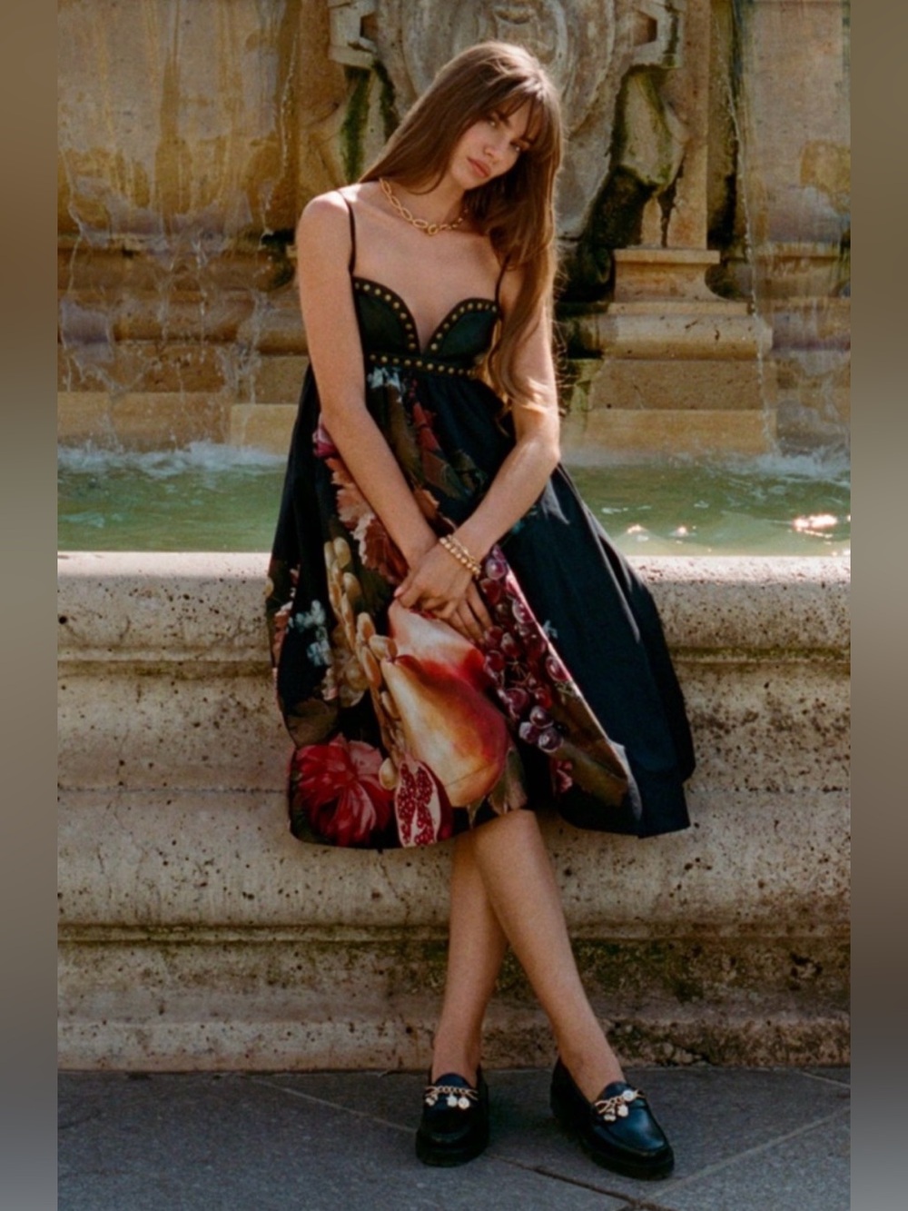 NWT Anthropologie Maeve Twofer Faux Leather Babydoll Dress Small
